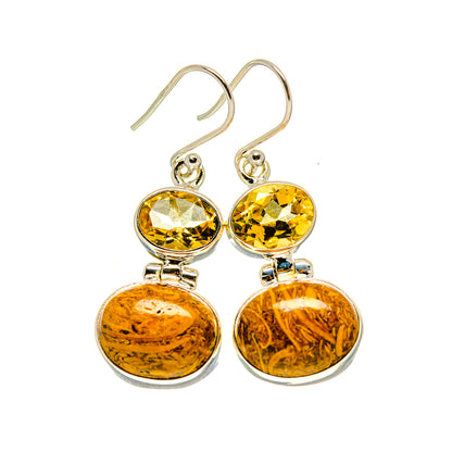 Chert Breccia Earrings handcrafted by Ana Silver Co - EARR413449