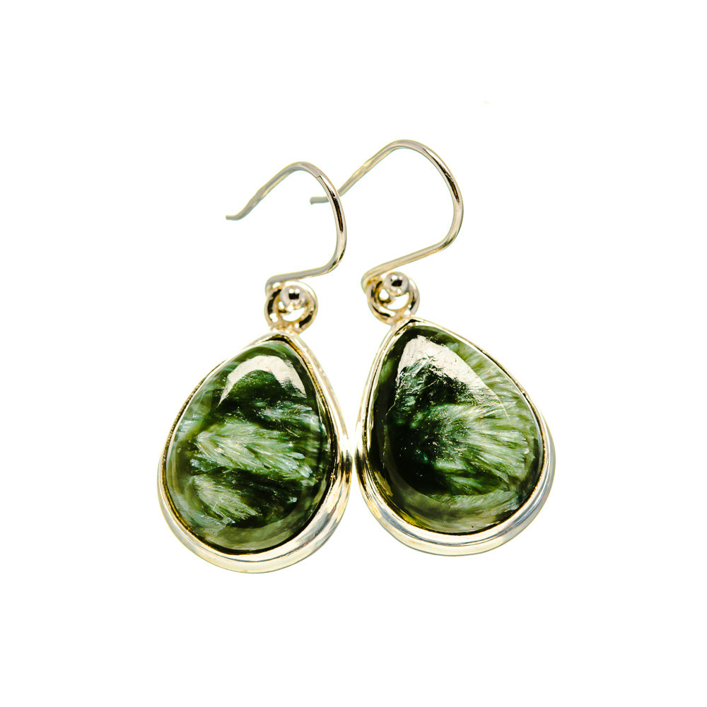 Seraphinite Earrings handcrafted by Ana Silver Co - EARR413454