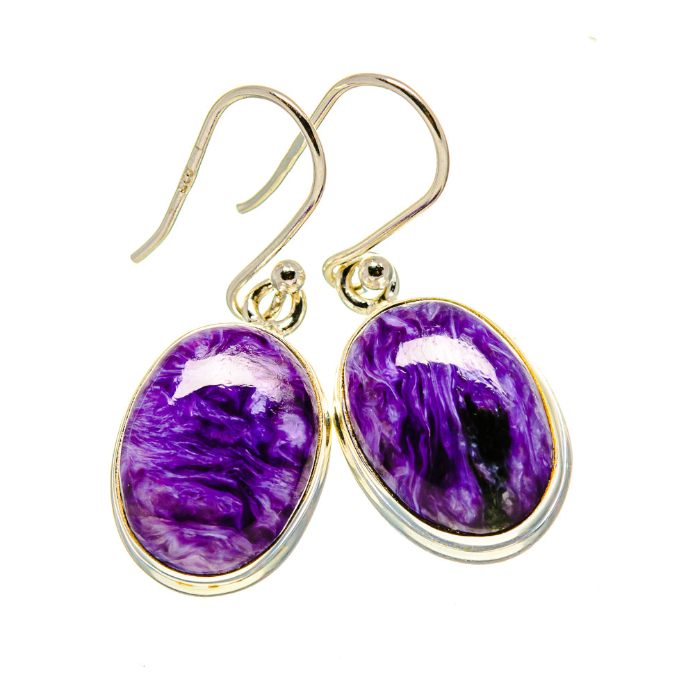 Charoite Earrings handcrafted by Ana Silver Co - EARR413457