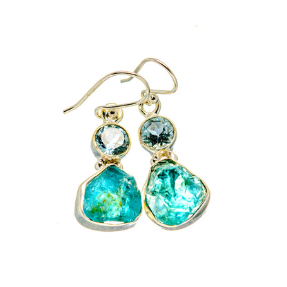 Blue Fluorite Earrings handcrafted by Ana Silver Co - EARR413460