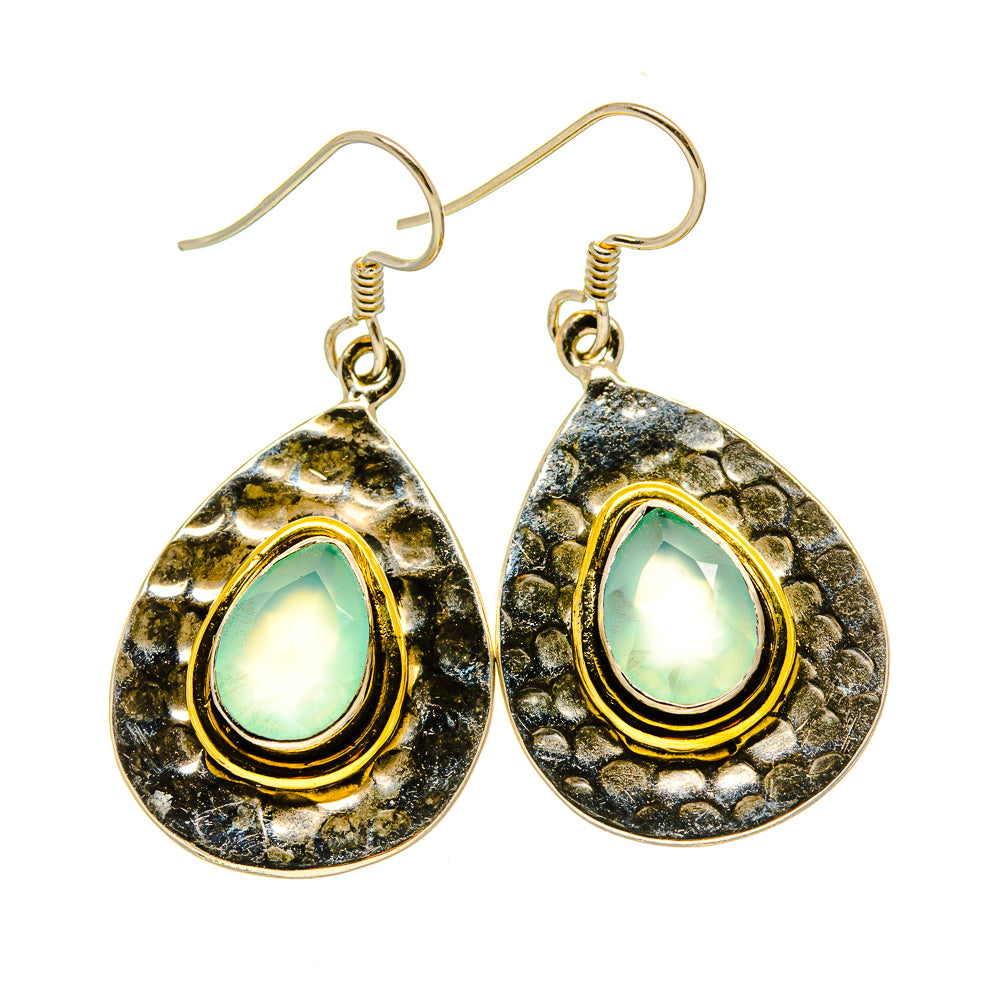 Aqua Chalcedony Earrings handcrafted by Ana Silver Co - EARR413472