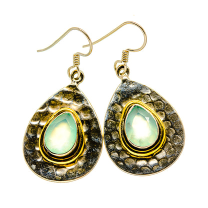 Aqua Chalcedony Earrings handcrafted by Ana Silver Co - EARR413472