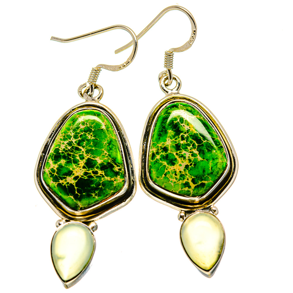 Spider Web Obsidian Earrings handcrafted by Ana Silver Co - EARR413475