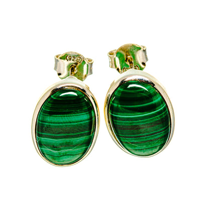 Malachite Earrings handcrafted by Ana Silver Co - EARR413495