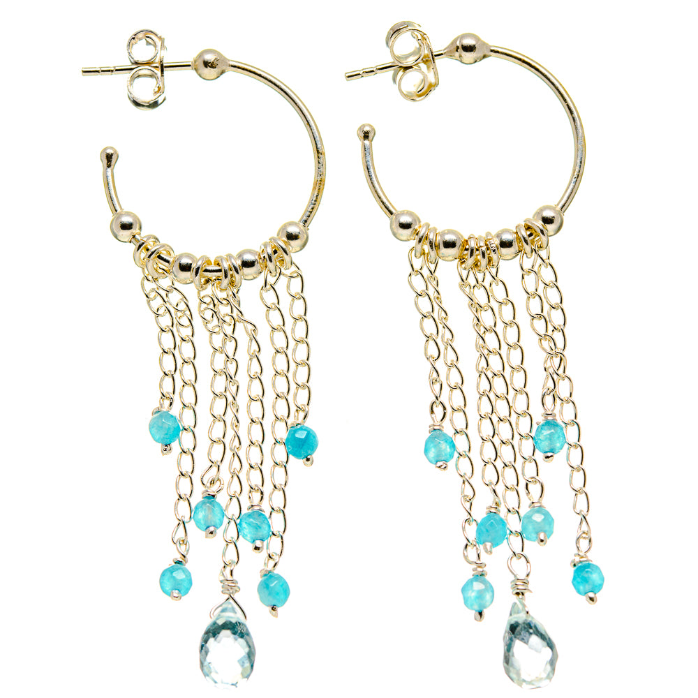 Blue Topaz Earrings handcrafted by Ana Silver Co - EARR413498