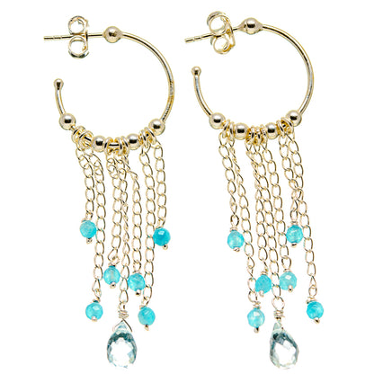 Blue Topaz Earrings handcrafted by Ana Silver Co - EARR413498