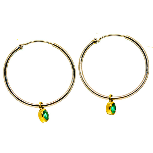 Green Onyx Earrings handcrafted by Ana Silver Co - EARR413503