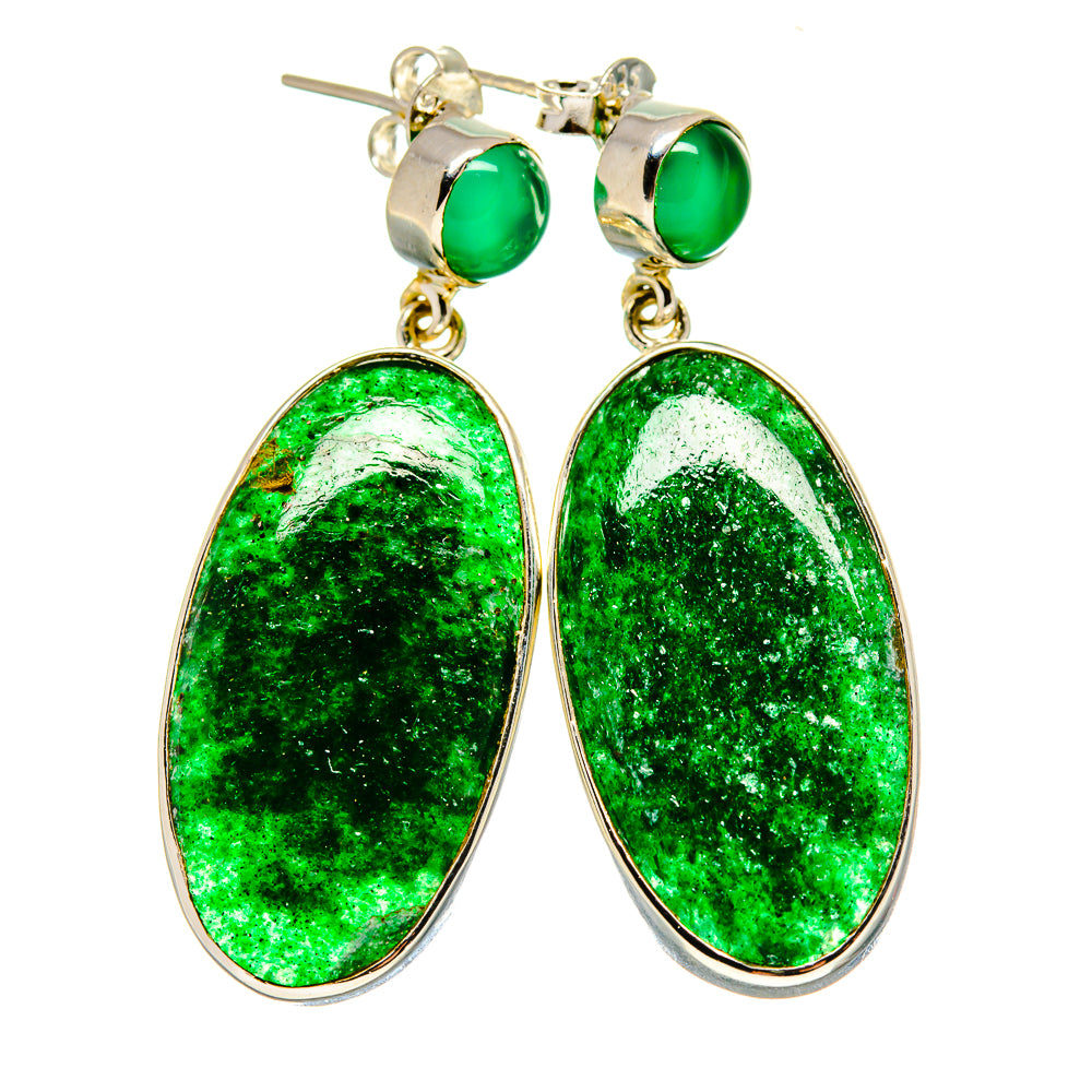 Green Aventurine Earrings handcrafted by Ana Silver Co - EARR413505