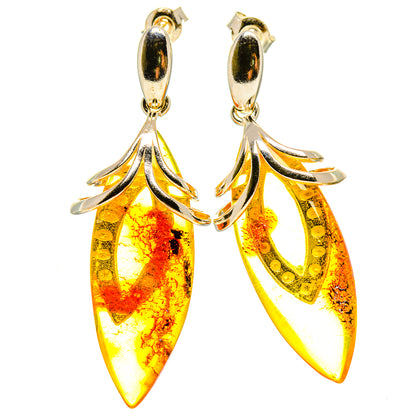 Baltic Amber Earrings handcrafted by Ana Silver Co - EARR413519