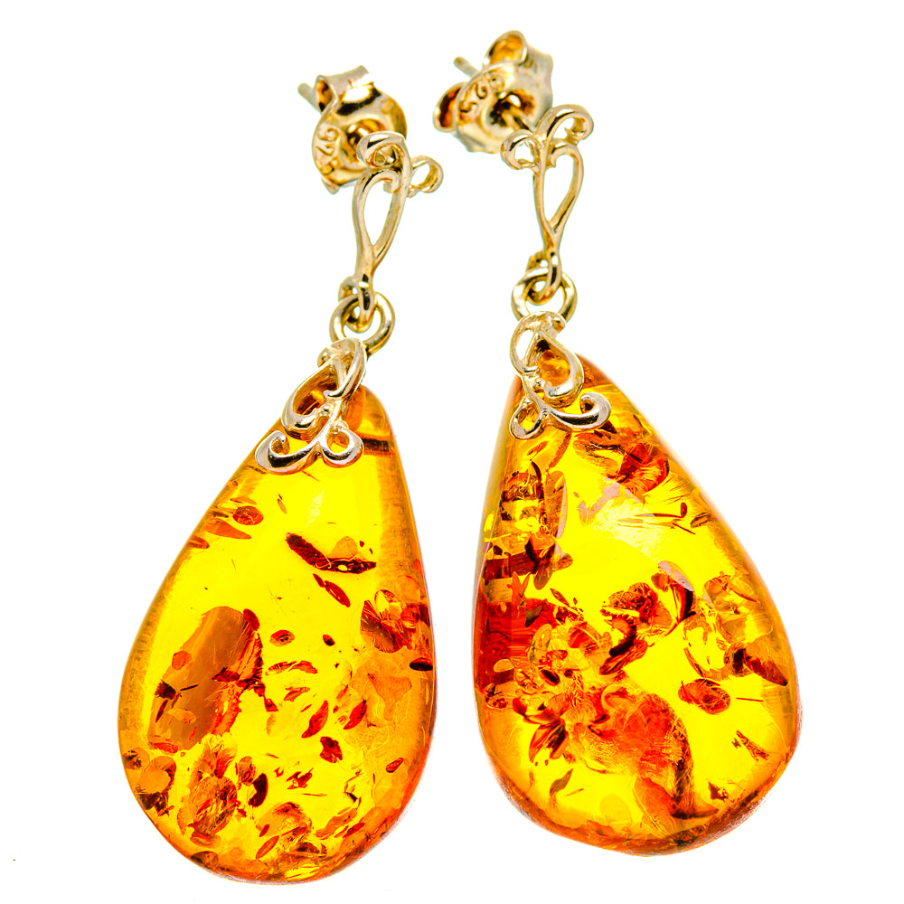 Baltic Amber Earrings handcrafted by Ana Silver Co - EARR413536