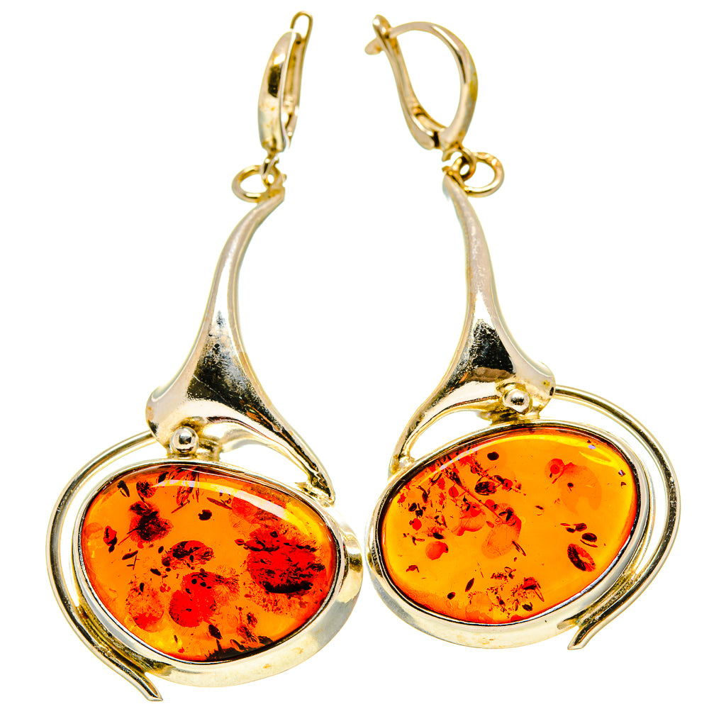 Baltic Amber Earrings handcrafted by Ana Silver Co - EARR413541