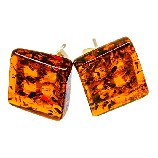 Baltic Amber Earrings handcrafted by Ana Silver Co - EARR413548