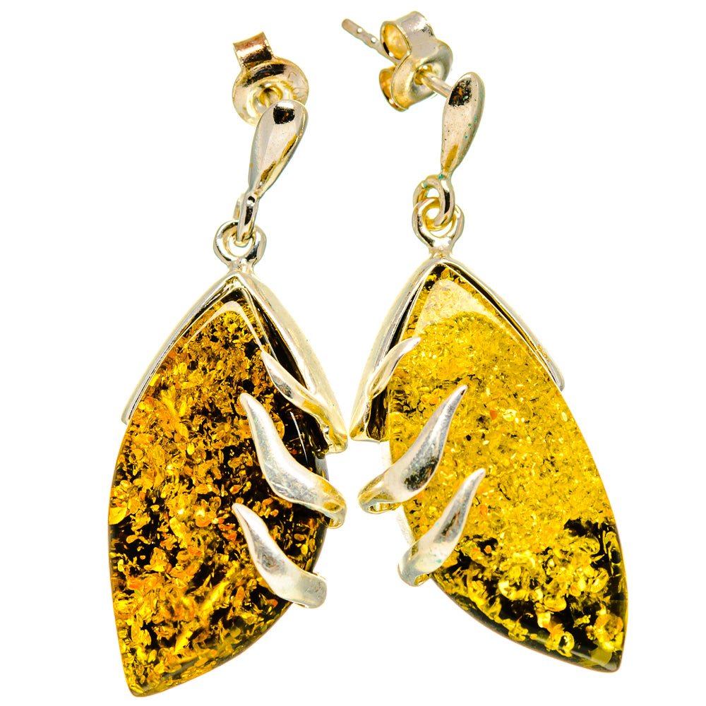Baltic Amber Earrings handcrafted by Ana Silver Co - EARR413558