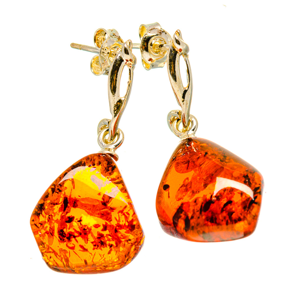 Baltic Amber Earrings handcrafted by Ana Silver Co - EARR413566