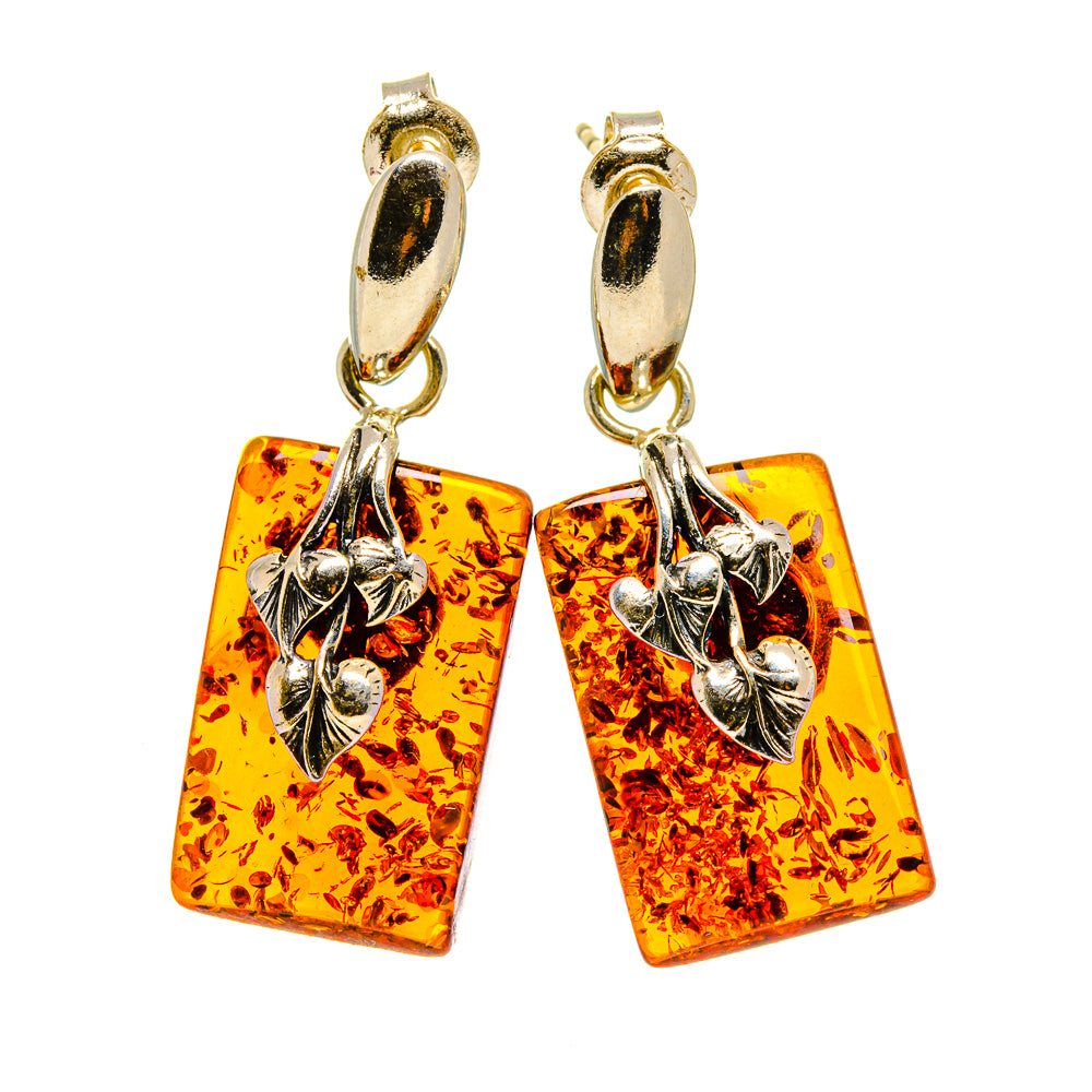 Baltic Amber Earrings handcrafted by Ana Silver Co - EARR413574