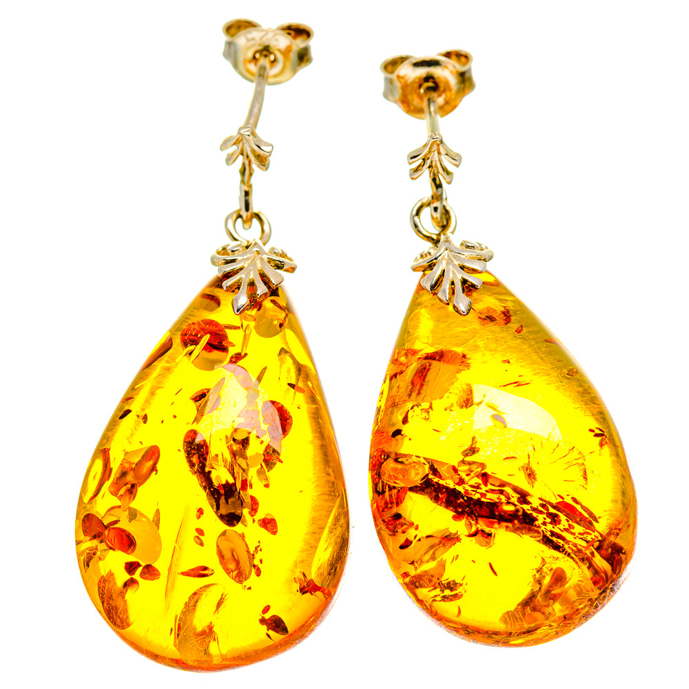 Baltic Amber Earrings handcrafted by Ana Silver Co - EARR413605