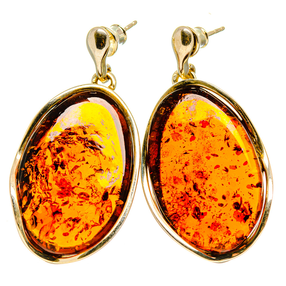 Baltic Amber Earrings handcrafted by Ana Silver Co - EARR413610