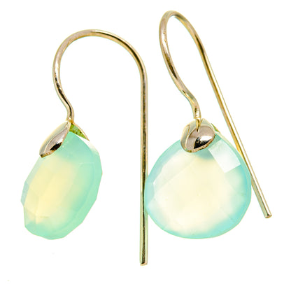 Aqua Chalcedony Earrings handcrafted by Ana Silver Co - EARR413611