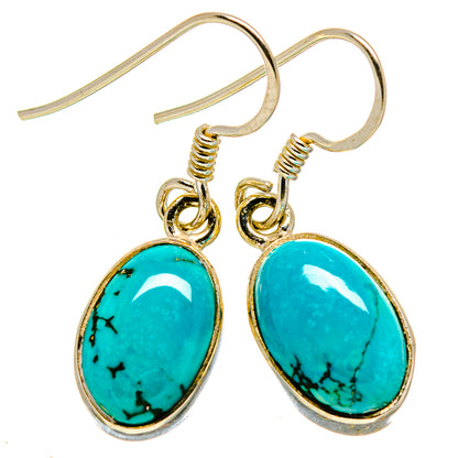 Arizona Turquoise Earrings handcrafted by Ana Silver Co - EARR413617