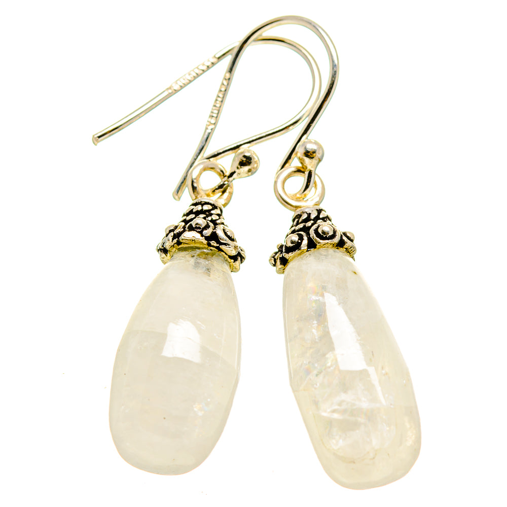 Rainbow Moonstone Earrings handcrafted by Ana Silver Co - EARR413618