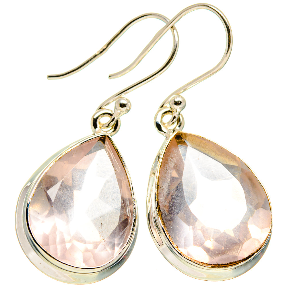 Rose Quartz Earrings handcrafted by Ana Silver Co - EARR413622