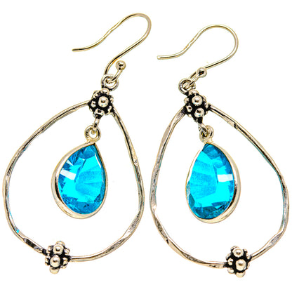 Blue Quartz Earrings handcrafted by Ana Silver Co - EARR413623