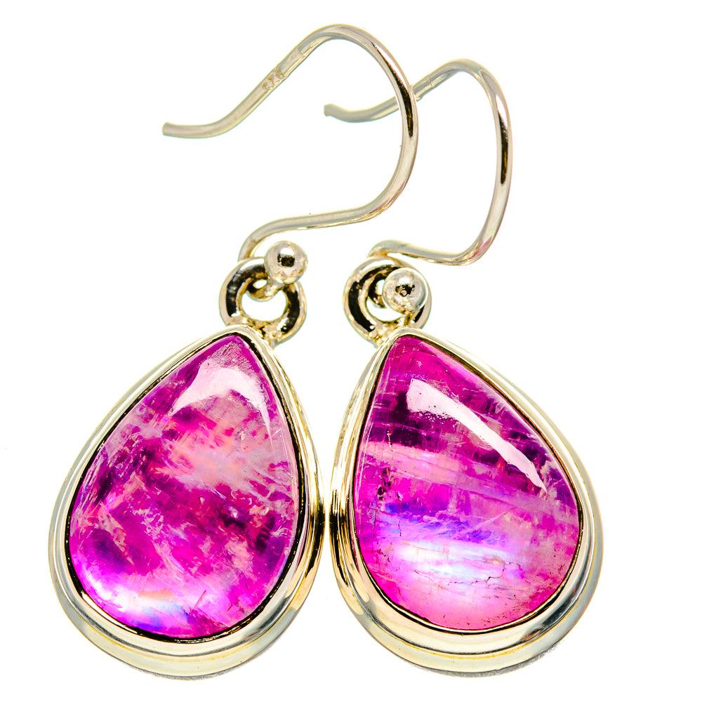 Pink Moonstone Earrings handcrafted by Ana Silver Co - EARR413634