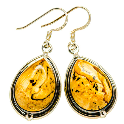 Picture Jasper Earrings handcrafted by Ana Silver Co - EARR413648