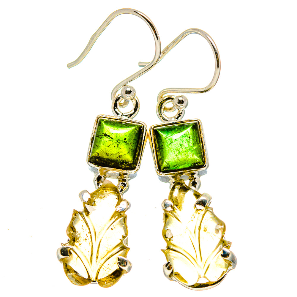 Green Tourmaline Earrings handcrafted by Ana Silver Co - EARR413652