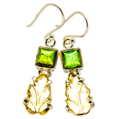 Green Tourmaline Earrings handcrafted by Ana Silver Co - EARR413652
