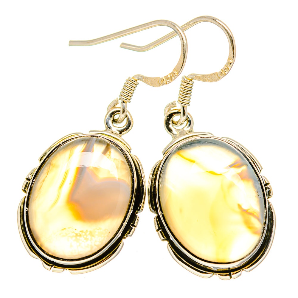 Montana Agate Earrings handcrafted by Ana Silver Co - EARR413656