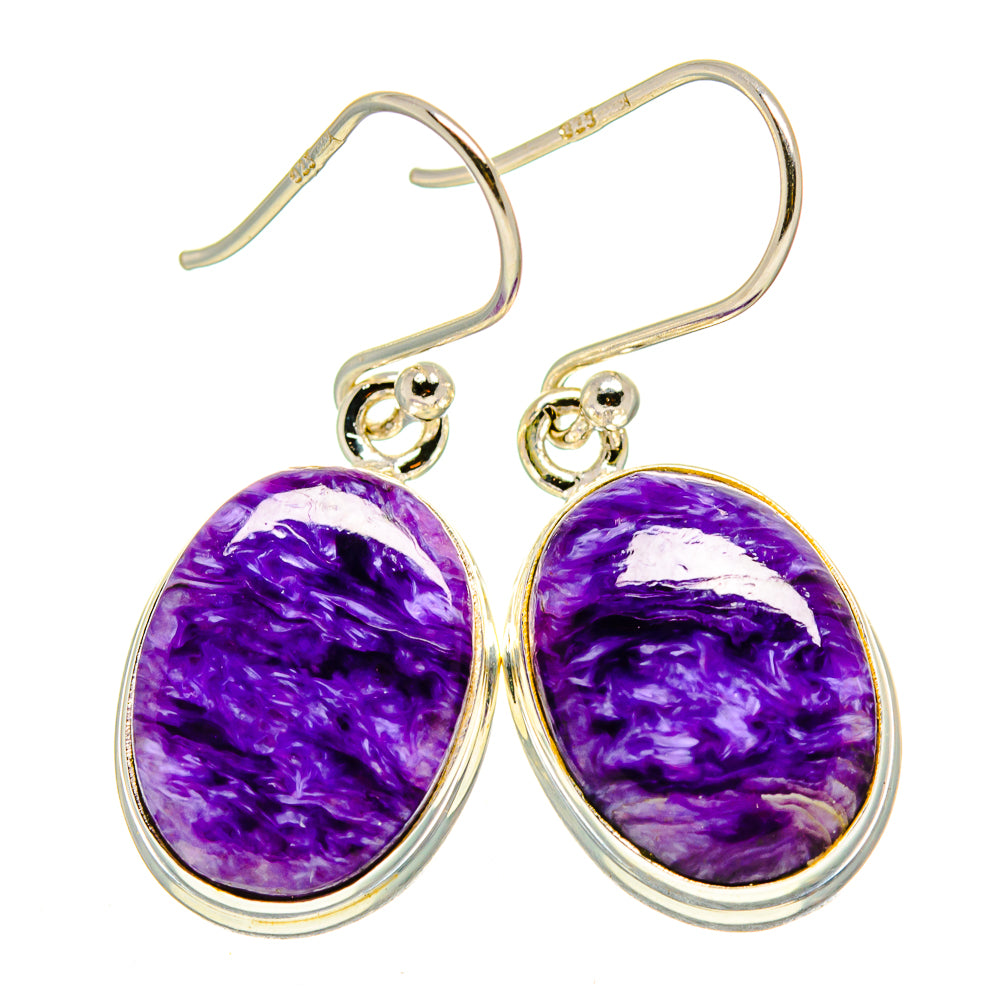 Charoite Earrings handcrafted by Ana Silver Co - EARR413665