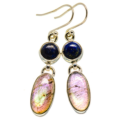 Labradorite, Lapis Lazuli Earrings handcrafted by Ana Silver Co - EARR413667