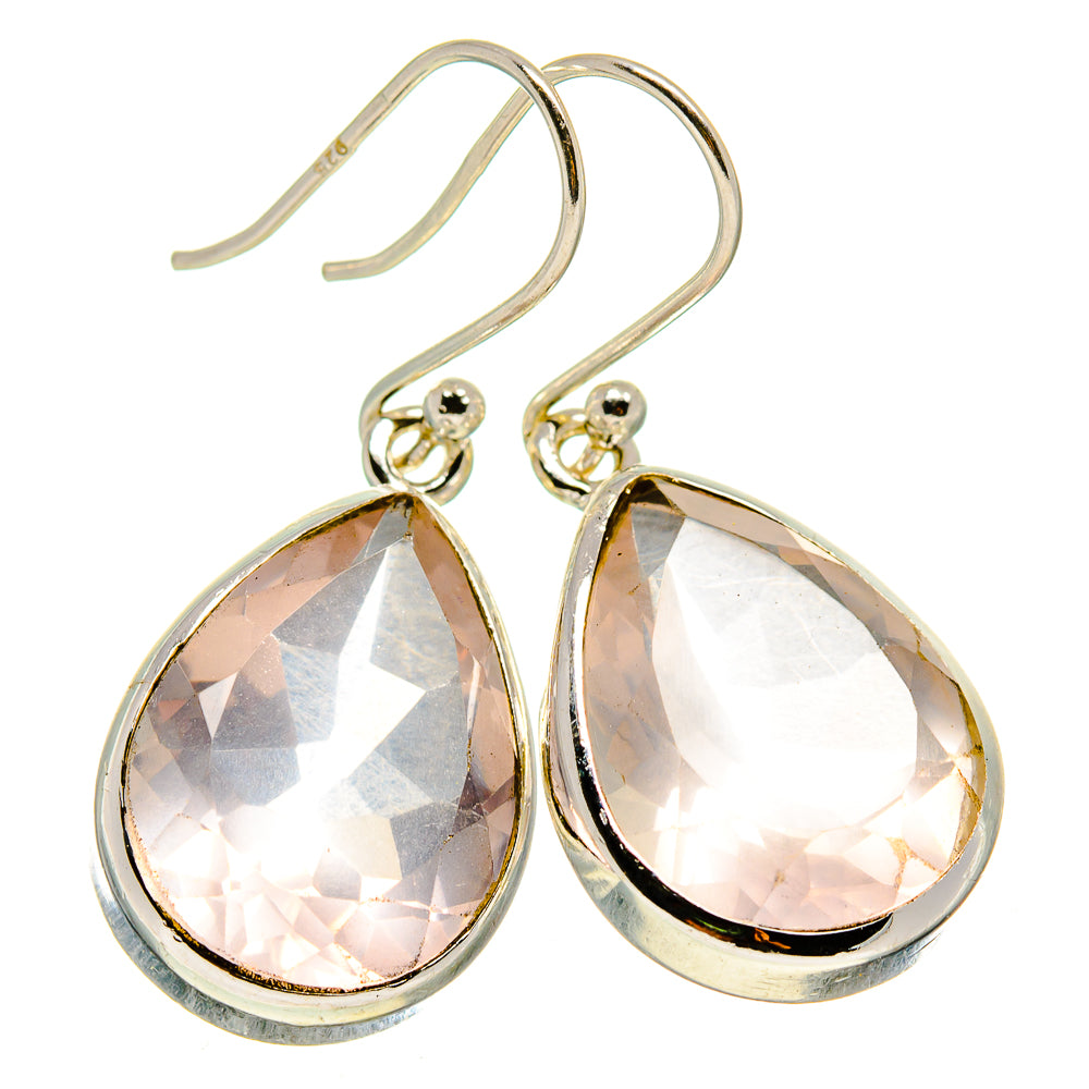 Rose Quartz Earrings handcrafted by Ana Silver Co - EARR413670