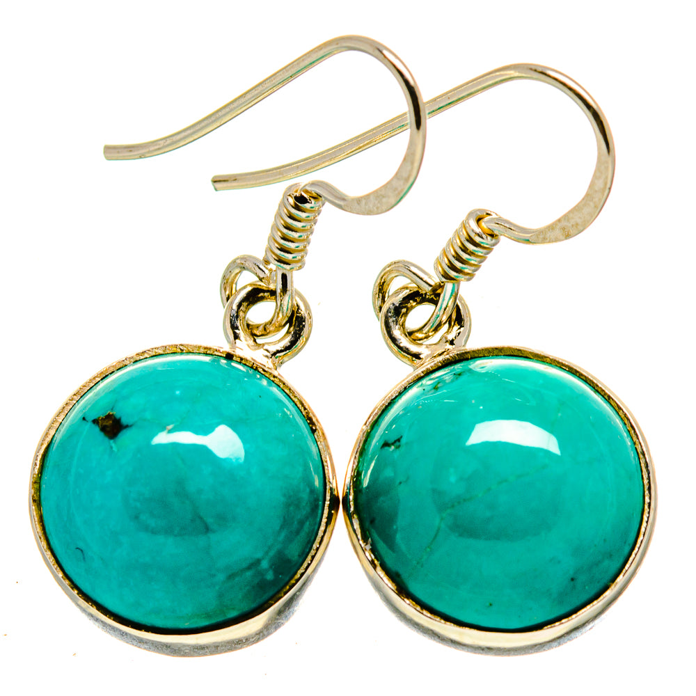 Arizona Turquoise Earrings handcrafted by Ana Silver Co - EARR413681