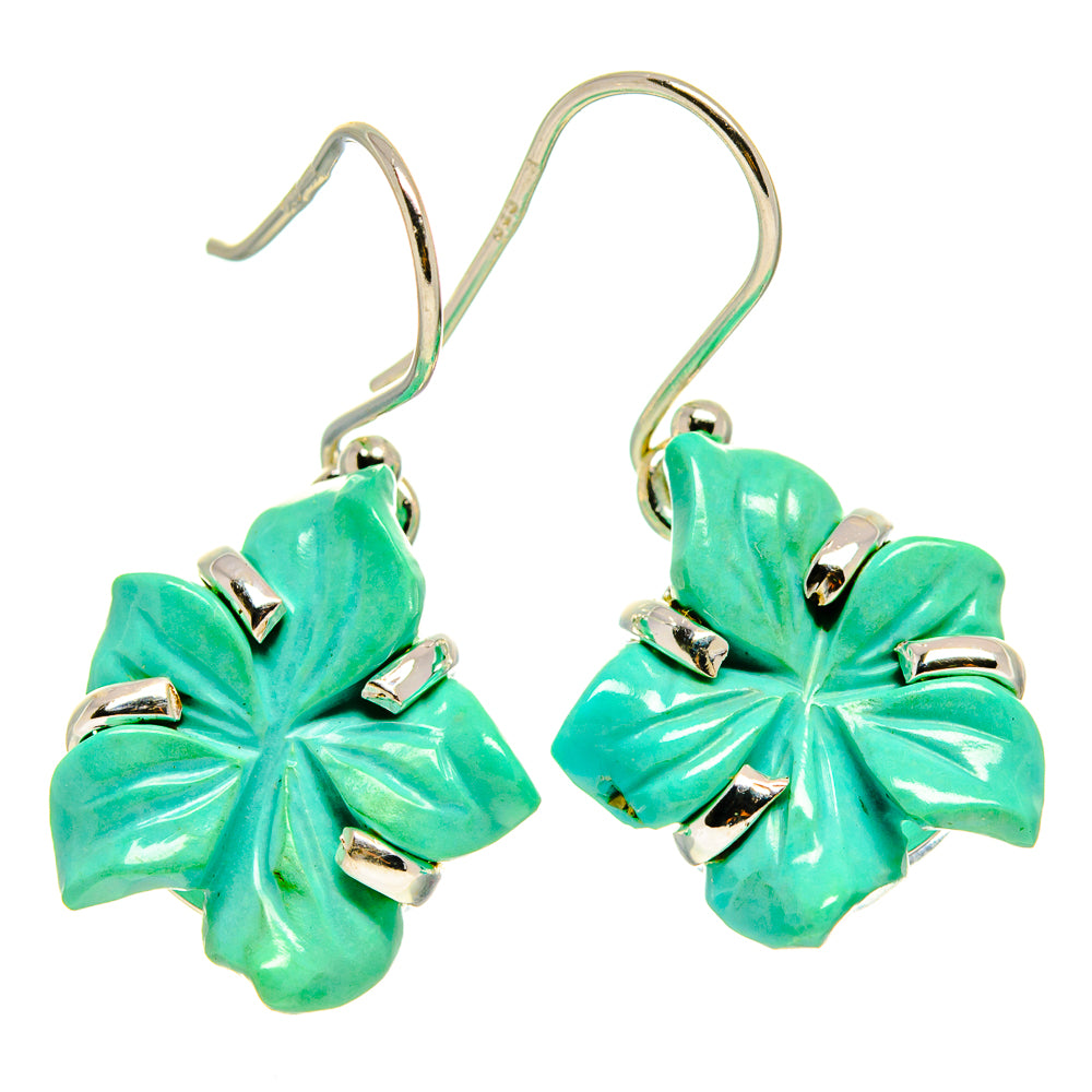 Arizona Turquoise Earrings handcrafted by Ana Silver Co - EARR413684