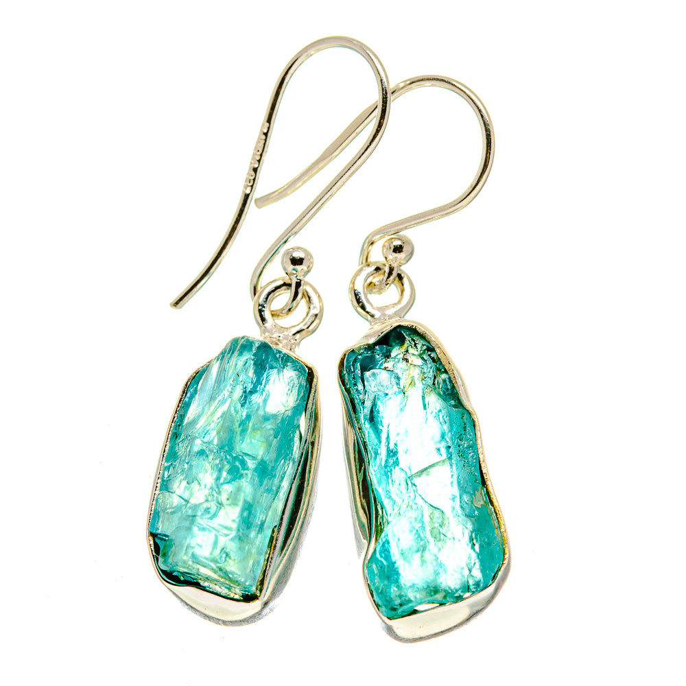 Blue Fluorite Earrings handcrafted by Ana Silver Co - EARR413686