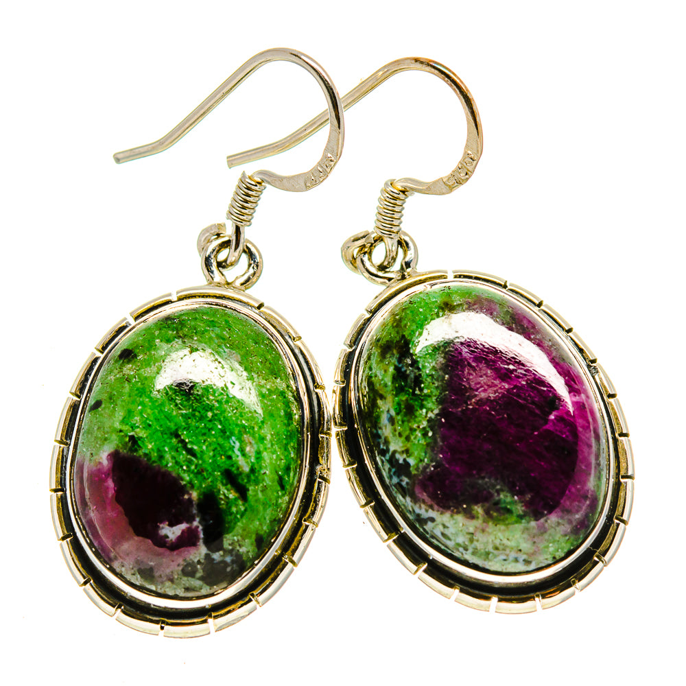 Ruby Zoisite Earrings handcrafted by Ana Silver Co - EARR413687