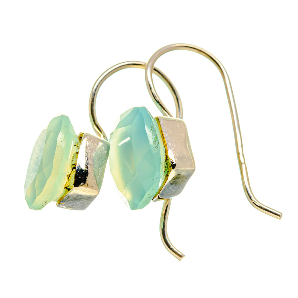 Aqua Chalcedony Earrings handcrafted by Ana Silver Co - EARR413692