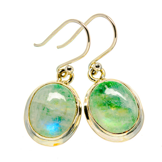 Green Moonstone Earrings handcrafted by Ana Silver Co - EARR413697
