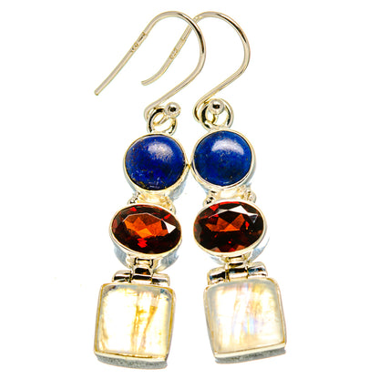 Rainbow Moonstone Earrings handcrafted by Ana Silver Co - EARR413698