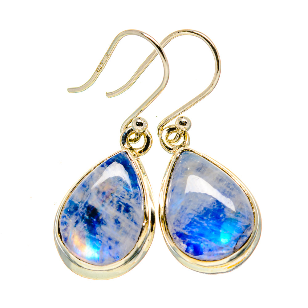 Rainbow Moonstone Earrings handcrafted by Ana Silver Co - EARR413699