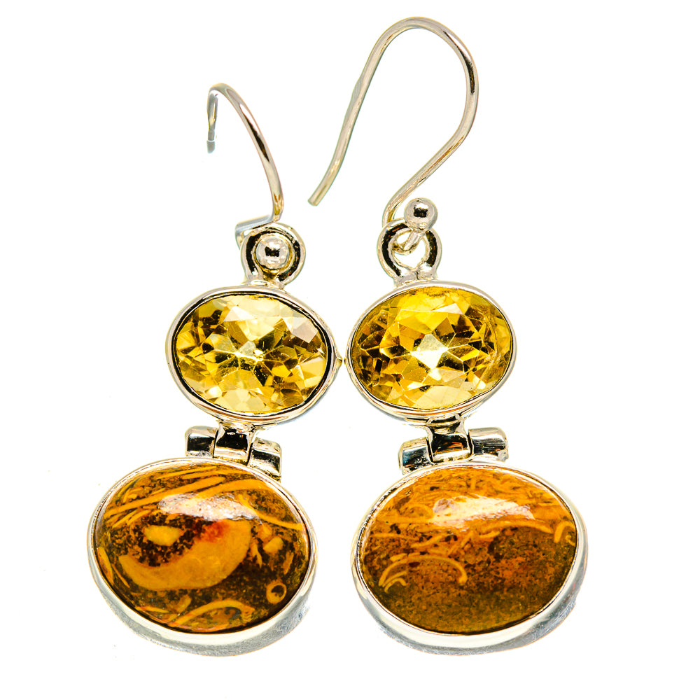 Chert Breccia Earrings handcrafted by Ana Silver Co - EARR413700