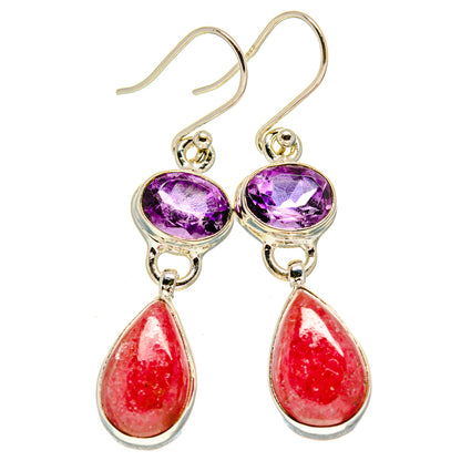 Thulite Earrings handcrafted by Ana Silver Co - EARR413701