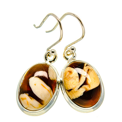 Peanut Wood Jasper Earrings handcrafted by Ana Silver Co - EARR413714