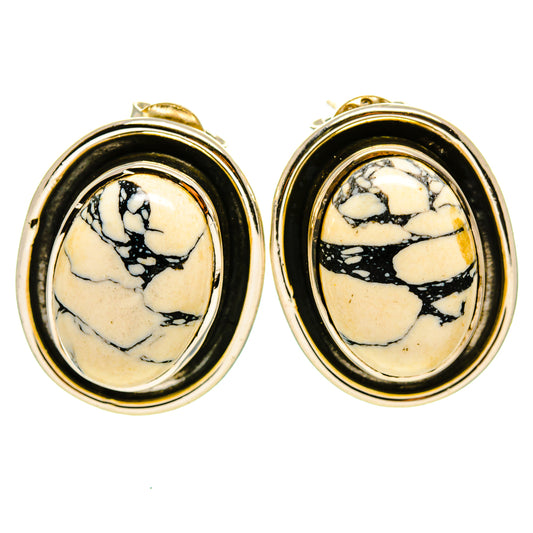 Howlite Earrings handcrafted by Ana Silver Co - EARR413719