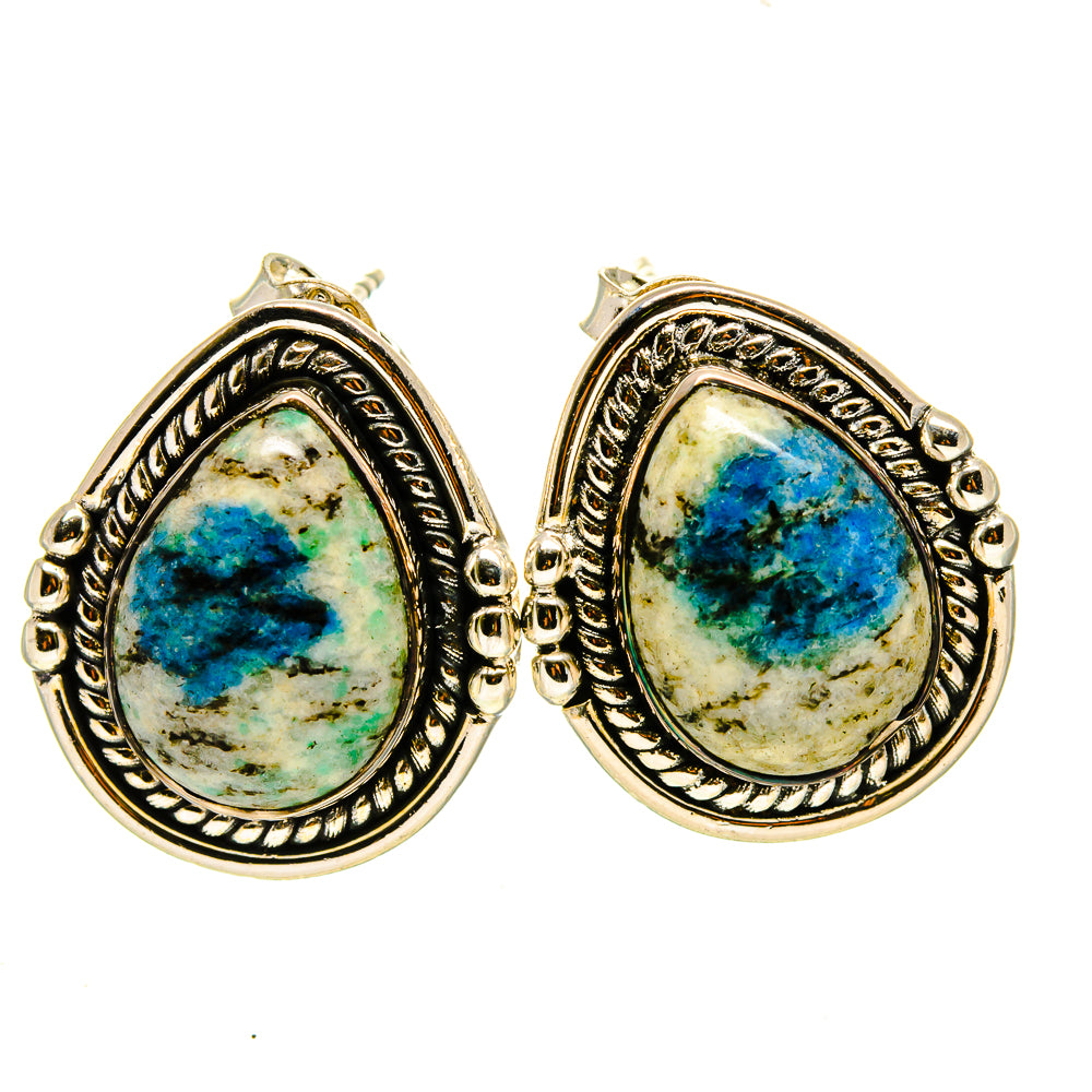 K2 Blue Azurite Earrings handcrafted by Ana Silver Co - EARR413721