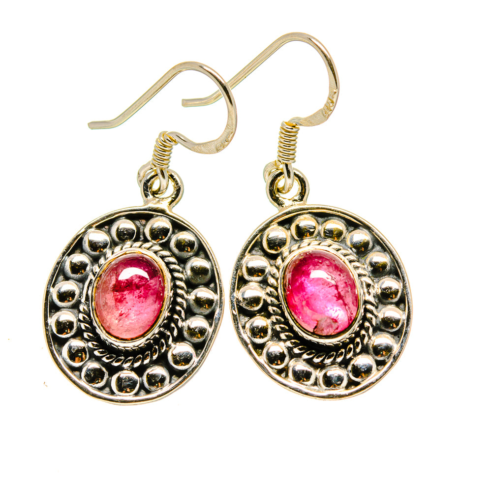 Pink Tourmaline Earrings handcrafted by Ana Silver Co - EARR413758