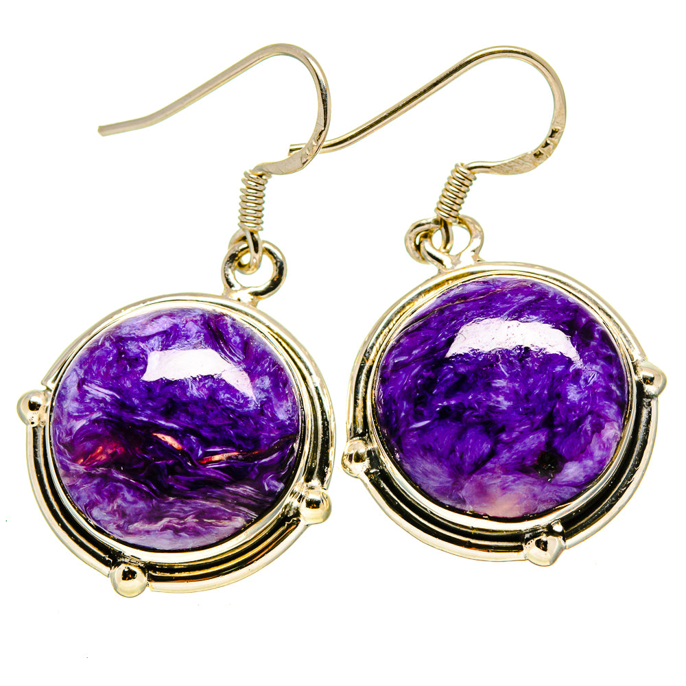 Charoite Earrings handcrafted by Ana Silver Co - EARR413759