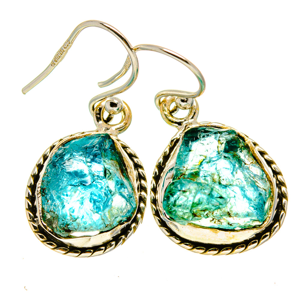 Blue Fluorite Earrings handcrafted by Ana Silver Co - EARR413761